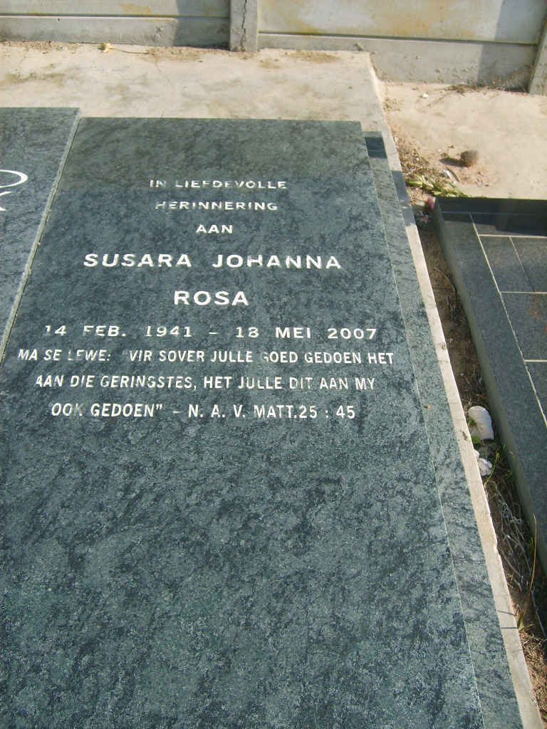 STRYDOM Susara Johanna Rosa 1941-2007