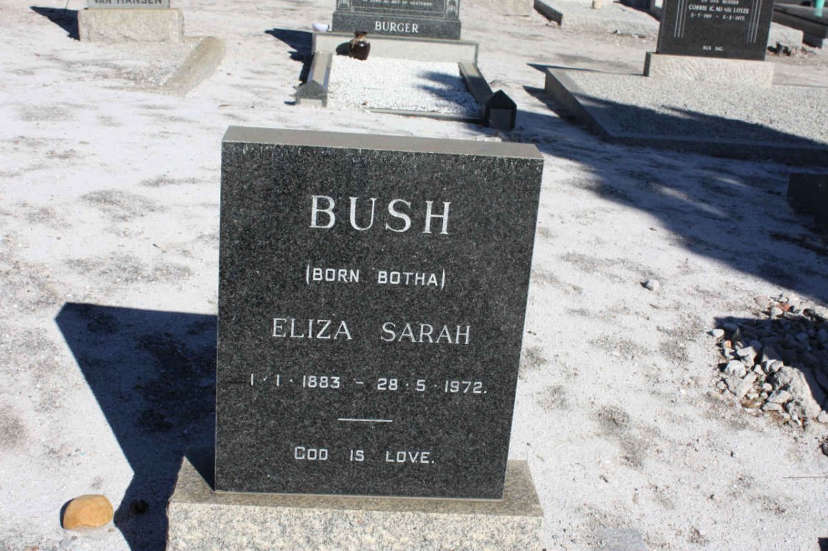 BUSH Eliza Sarah nee BOTHA 1883-1972