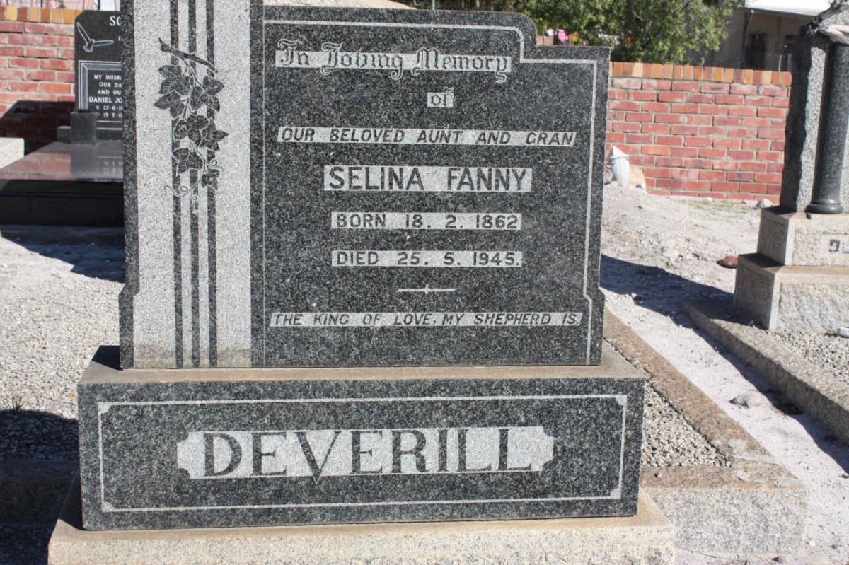DEVERILL Selina Fanny 1862-1945