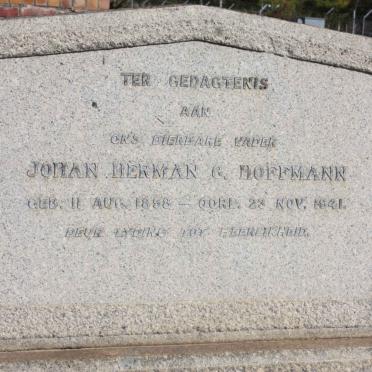 HOFFMANN Johan Herman G. 1898-1941