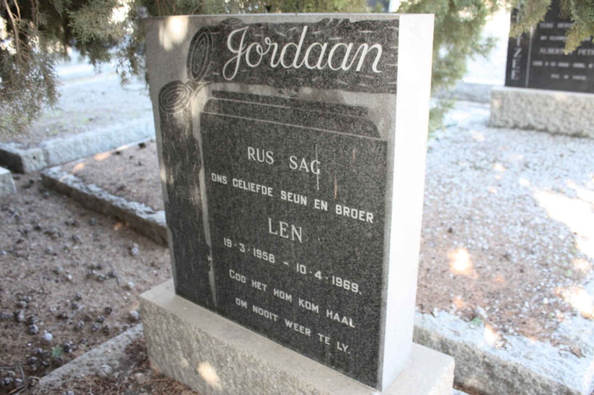 JORDAAN Len 1958-1969