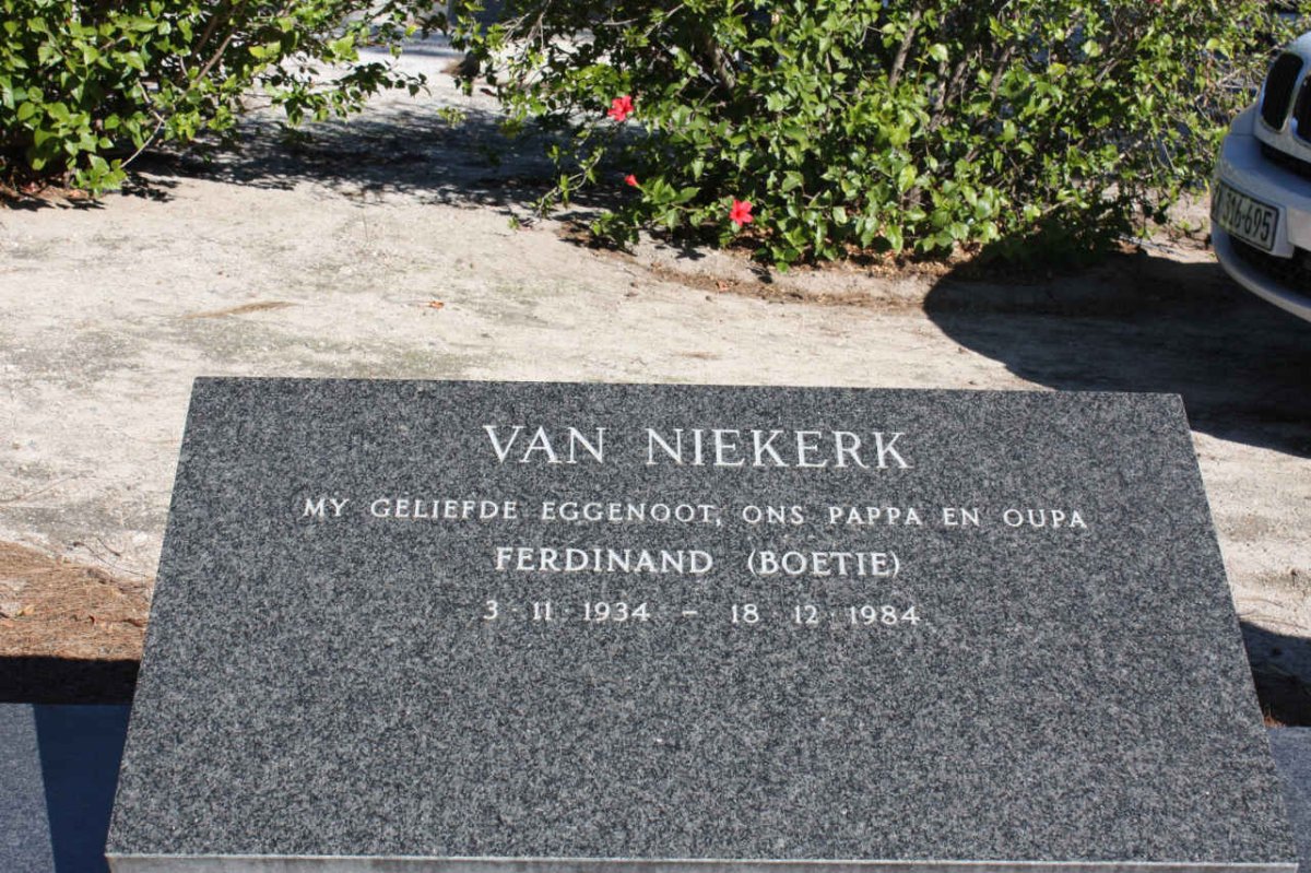 NIEKERK Ferdinand, van 1934-1984