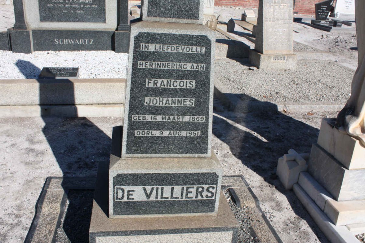 VILLIERS Francois Johannes, de 1869-1951