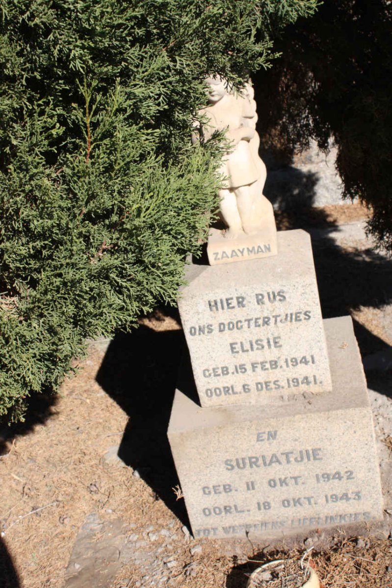 ZAAYMAN Elisie 1941-1941 :: ZAAYMAN Suriatjie 1942-1943