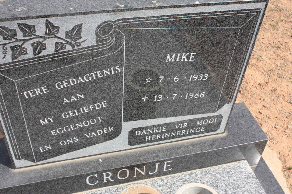 CRONJE Mike 1933-1986