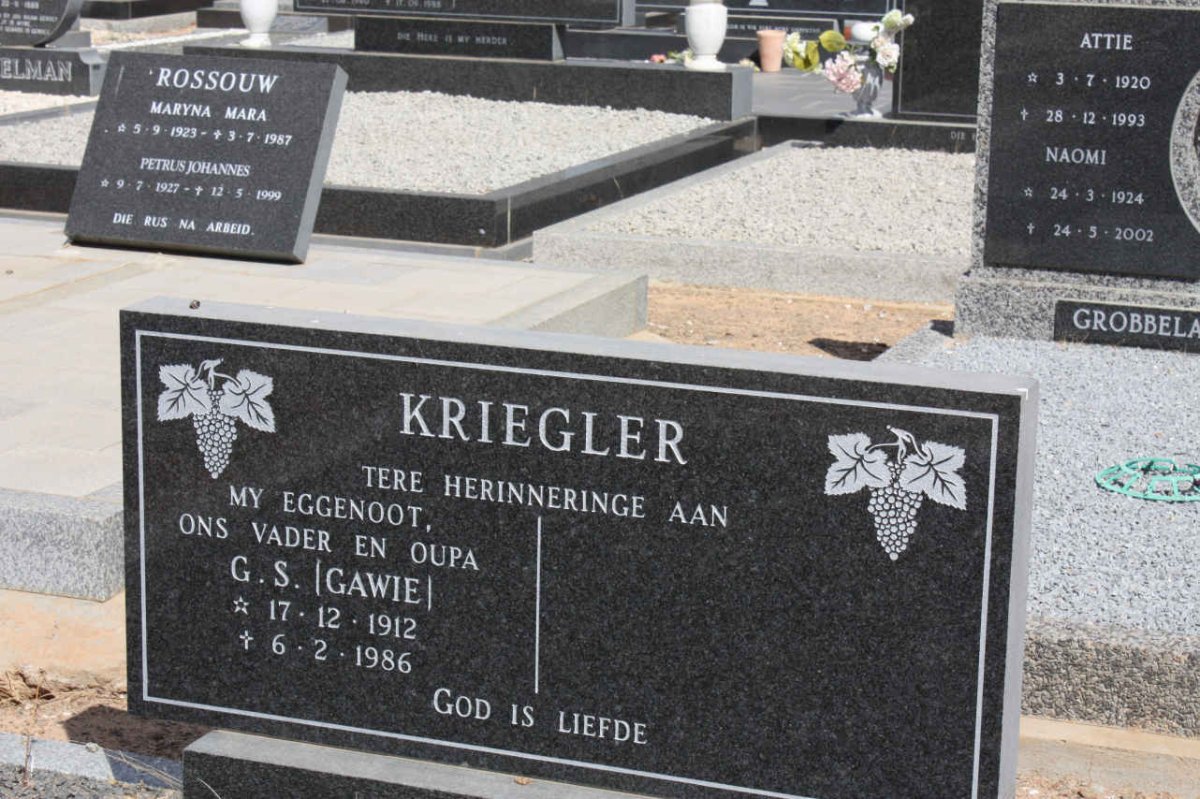 KRIEGLER G.S. 1912-1986