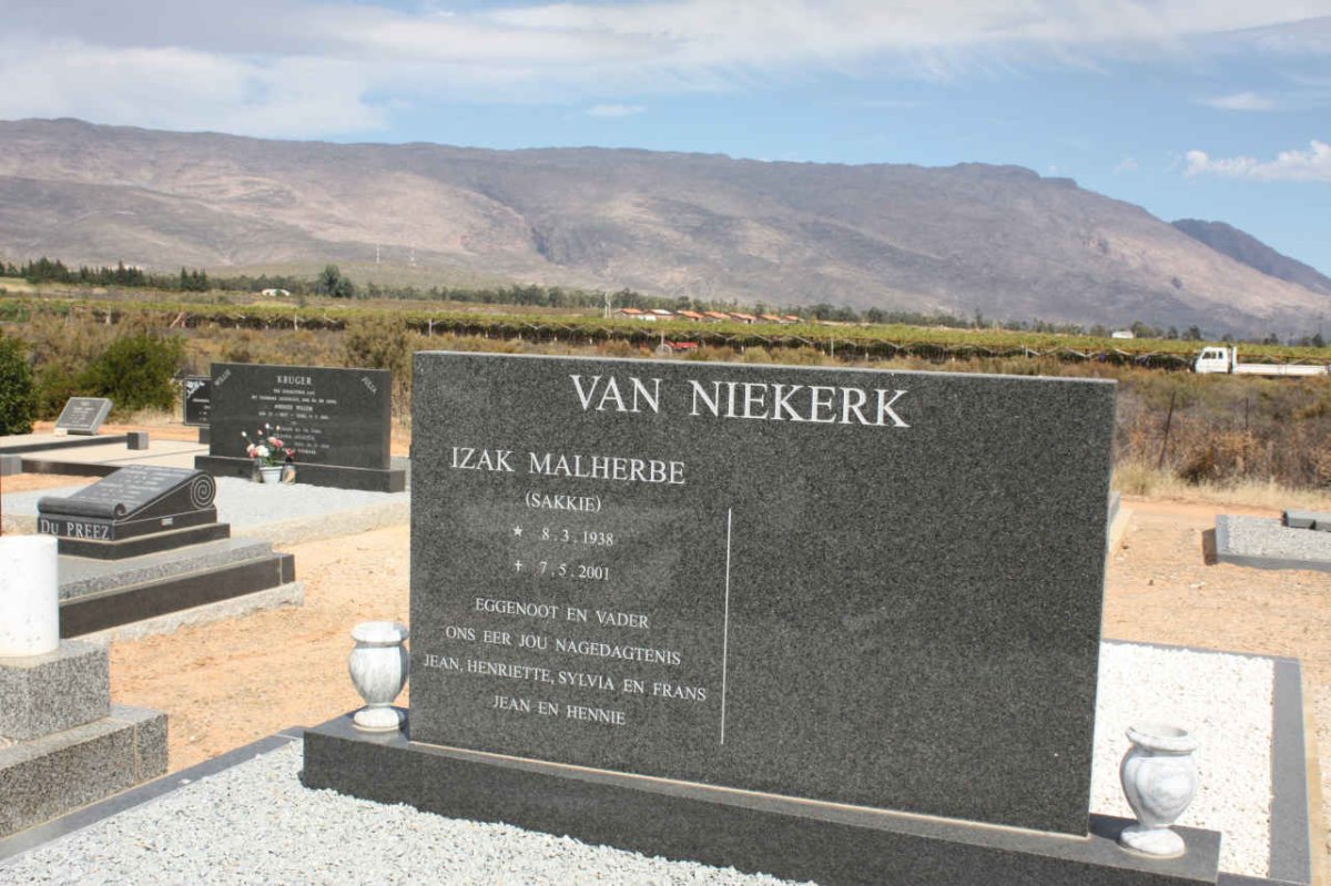 NIEKERK Izak Malherbe, van 1938-2001