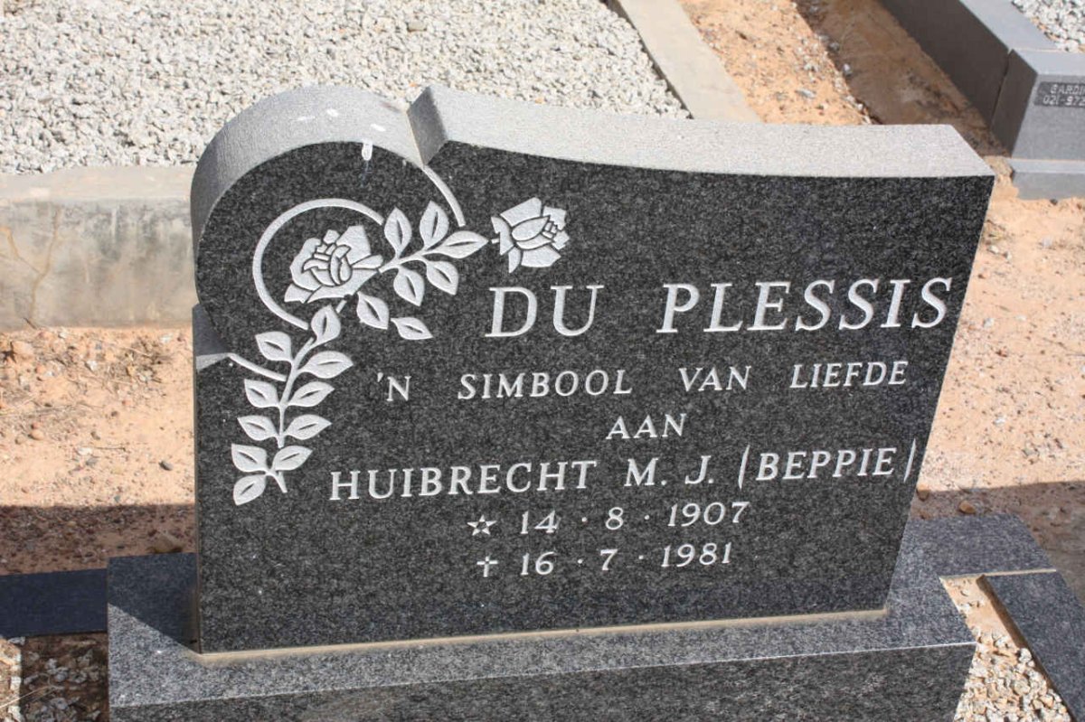 PLESSIS Huibrecht M.J., du 1907-1981