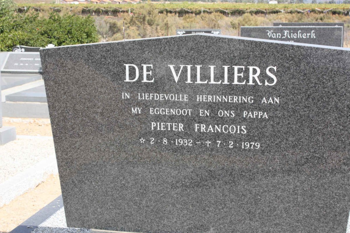 VILLIERS Pieter Francois, de 1932-1979