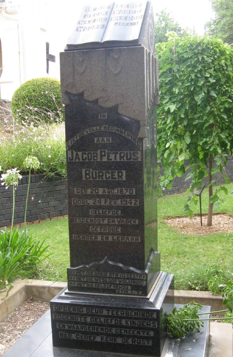BURGER Jacob Petrus 1870-1942