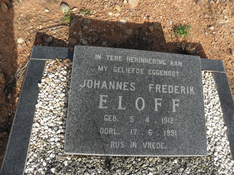 ELOFF Johannes Frederik 1912-1991