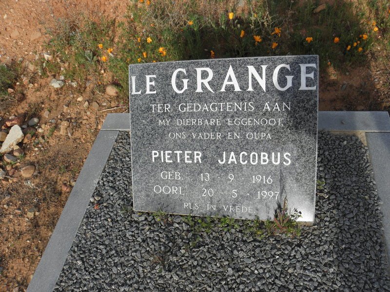 GRANGE Pieter Jacobus, le 1916-1997