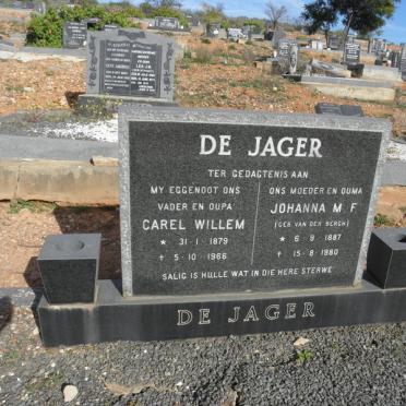 JAGER Carel Willem, de 1879-1966 &amp; Johanna M.F. VAN DER BERGH 1887-1980