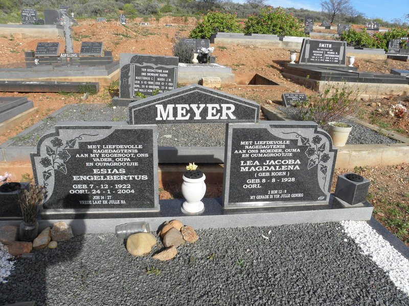 MEYER Esias Engelbertus 1922-2004 &amp; Lea Jacoba Magdalena KOEN 1928-
