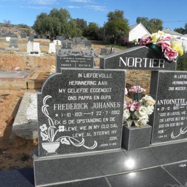 NORTIER Frederick Johannes 1921-1992 &amp; Antoinette Johanna SWARTS 1925-2007
