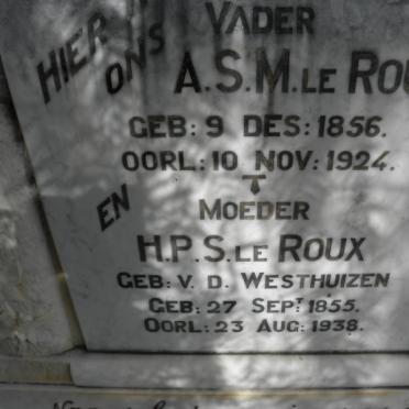 ROUX, le :: V.D. WESTHUIZEN :: VAN DER MERWE