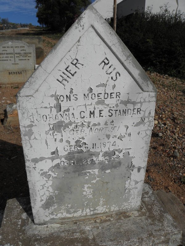 STANDER Johanna C.M.E. nee NORTJE 1874-1953