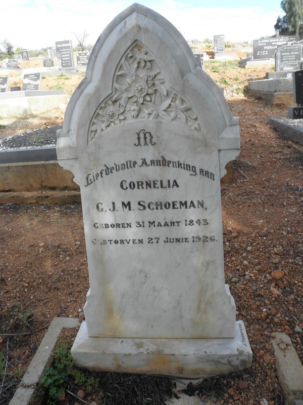 SCHOEMAN Cornelia G.J.M. 1843-1926