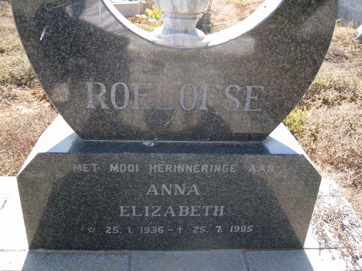 ROELOFSE Anna Elizabeth 1936-1985