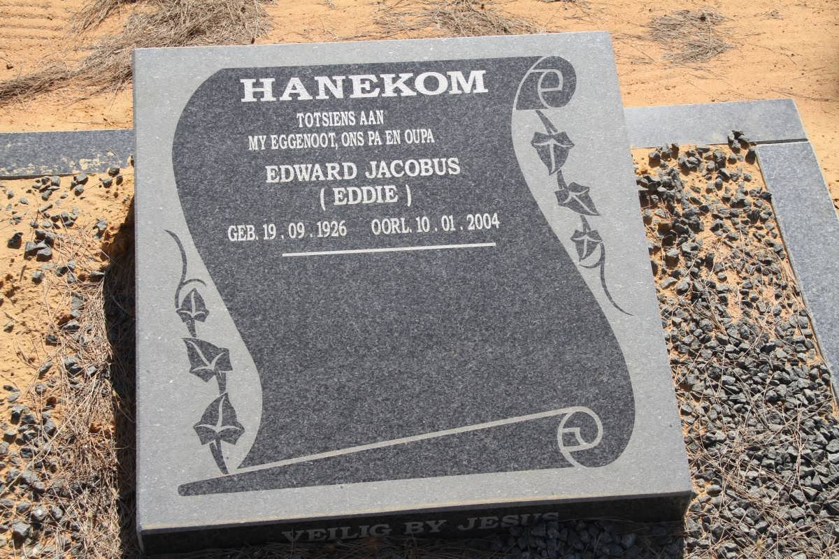 HANEKOM Edward Jacobus 1926-2004