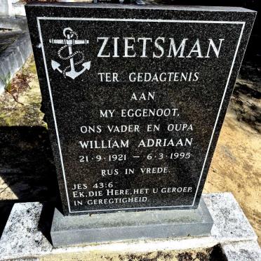 ZIETSMAN Willem Adriaan 1921-1995