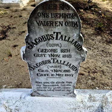 TALLIARD Jacobus 1891-1918 :: TALLIARD Jacobus 1918-1997