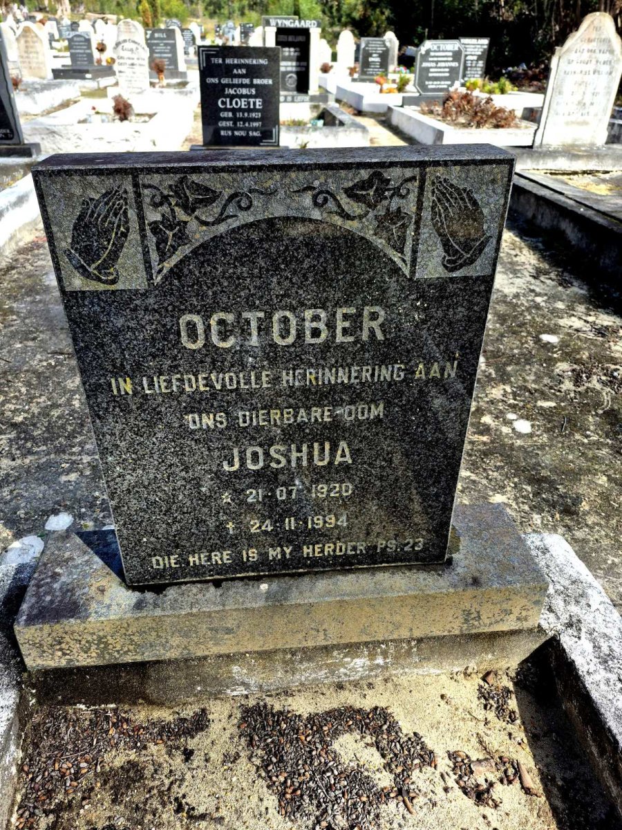 OCTOBER Joshua 1920-1994