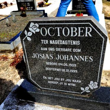OCTOBER Josias Johannes 1909-1999