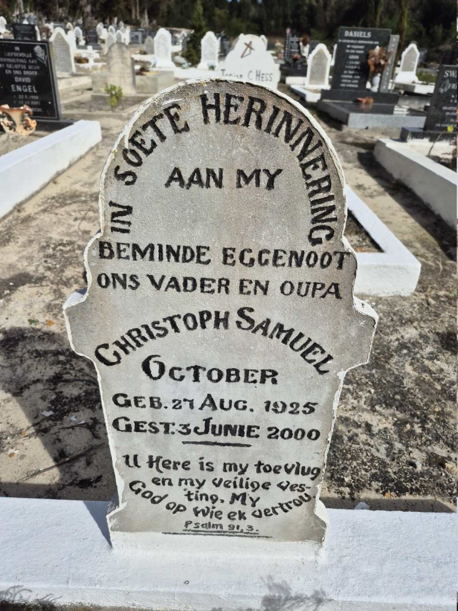 OCTOBER Christoph Samuel 1925-2000
