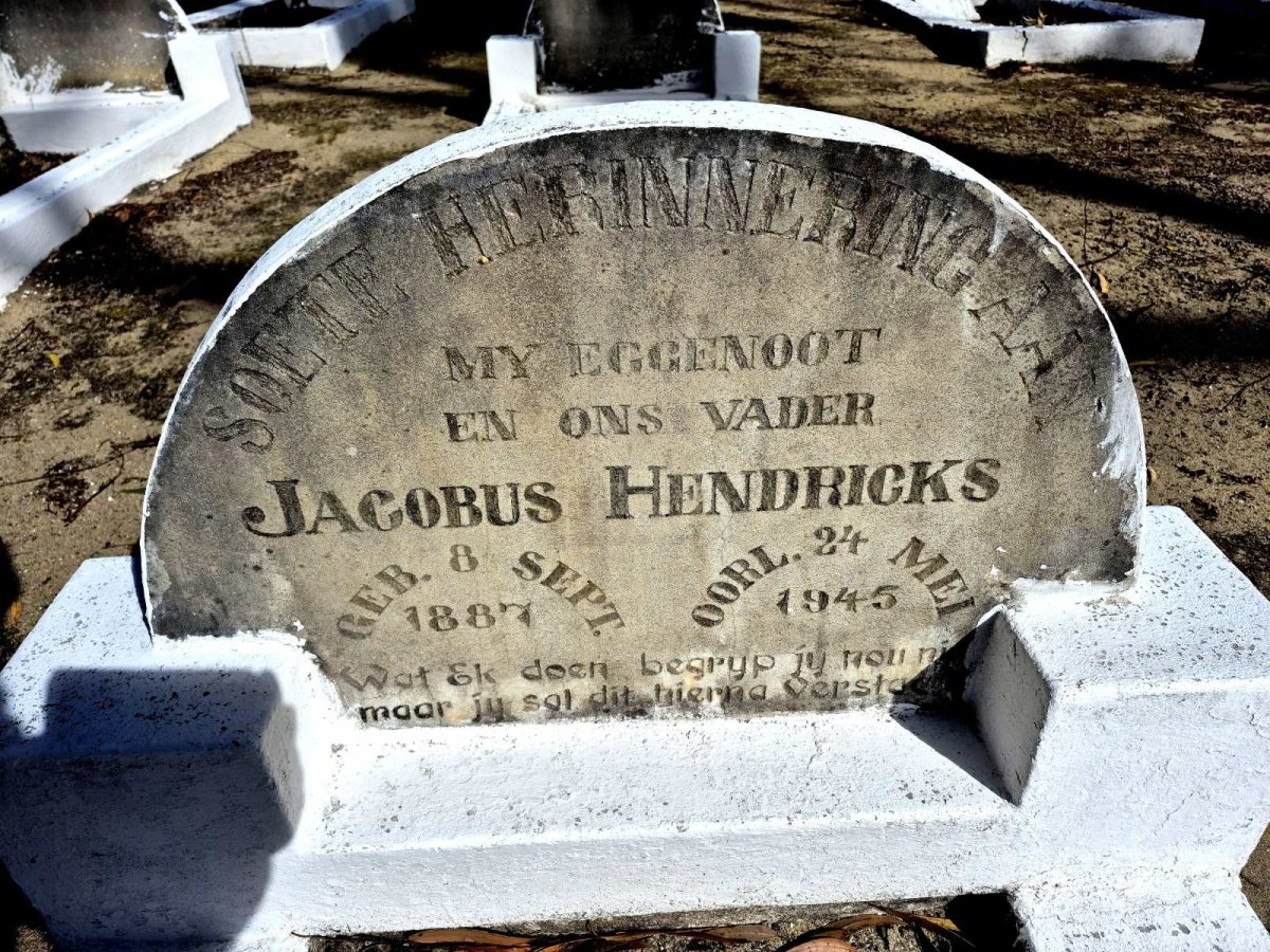 HENDRICKS Jacobus 1887-1945