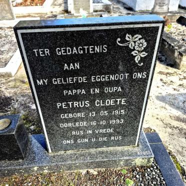 CLOETE Petrus 1915-1993