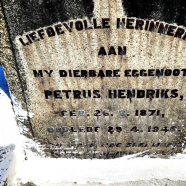 HENDRIKS Petrus 1871-1946