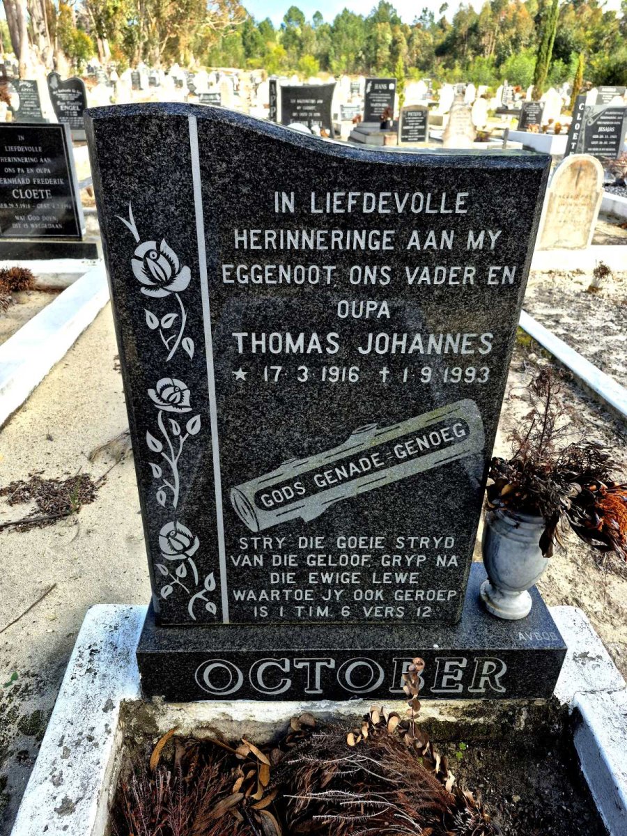 OCTOBER Thomas Johannes 1916-1993