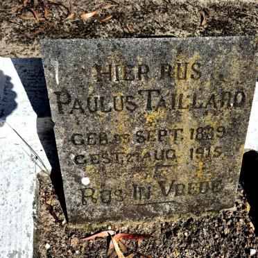 TAILLARD Paulus 1889-1915