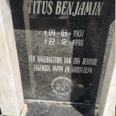 BENJAMIN Titus 1907-1998