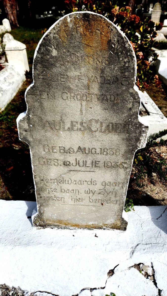 CLOETE Paules 1836-1935