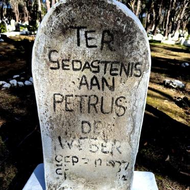 WEBER Petrus, de 1?77-???