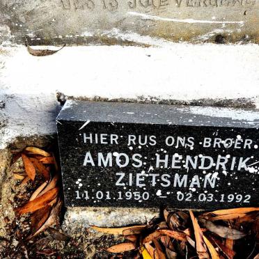 ZIETSMAN Amos Hendrik 1950-1992