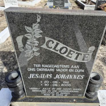 CLOETE Jesaias Johannes 1912-2000