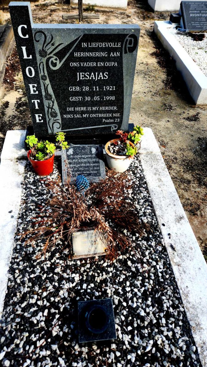 CLOETE Jesajas 1921-1998 :: CLOETE Melvin Andre 1954-2018