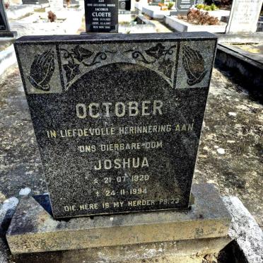 OCTOBER Joshua 1920-1994