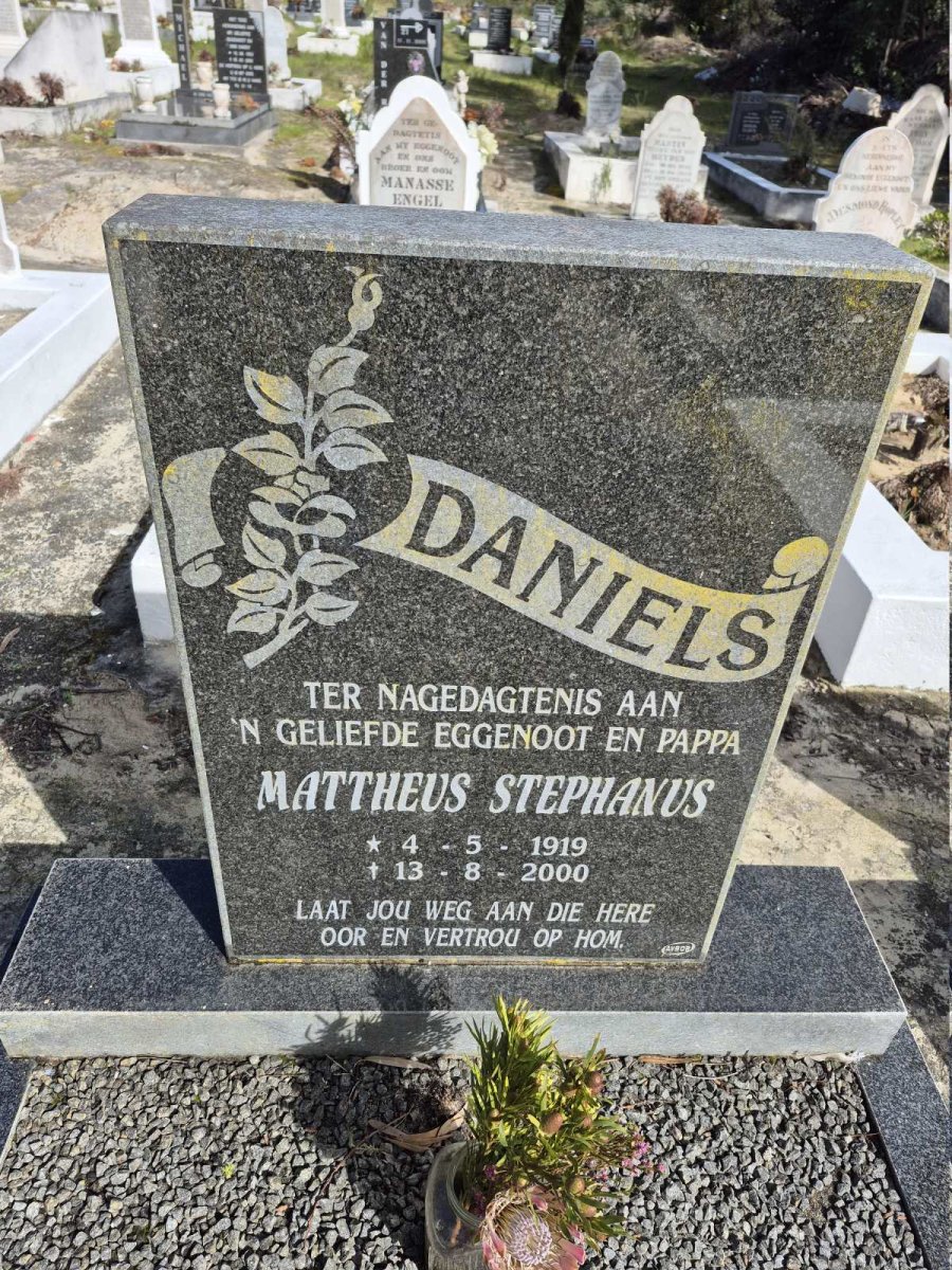 DANIELS Mattheus Stephanus 1919-2000