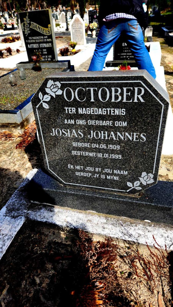 OCTOBER Josias Johannes 1909-1999