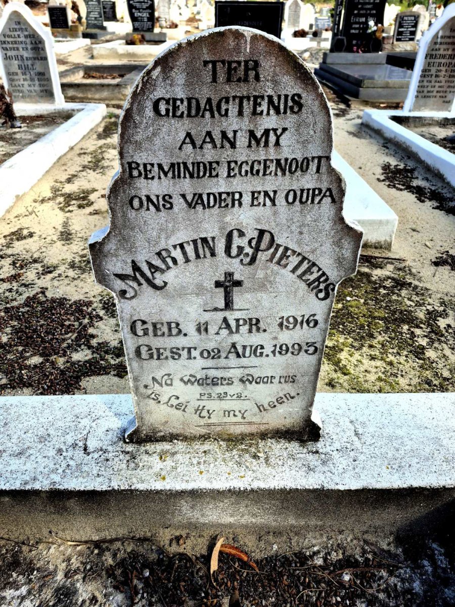 PIETERS Martin G. 1916-1993