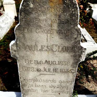 CLOETE Paules 1836-1935