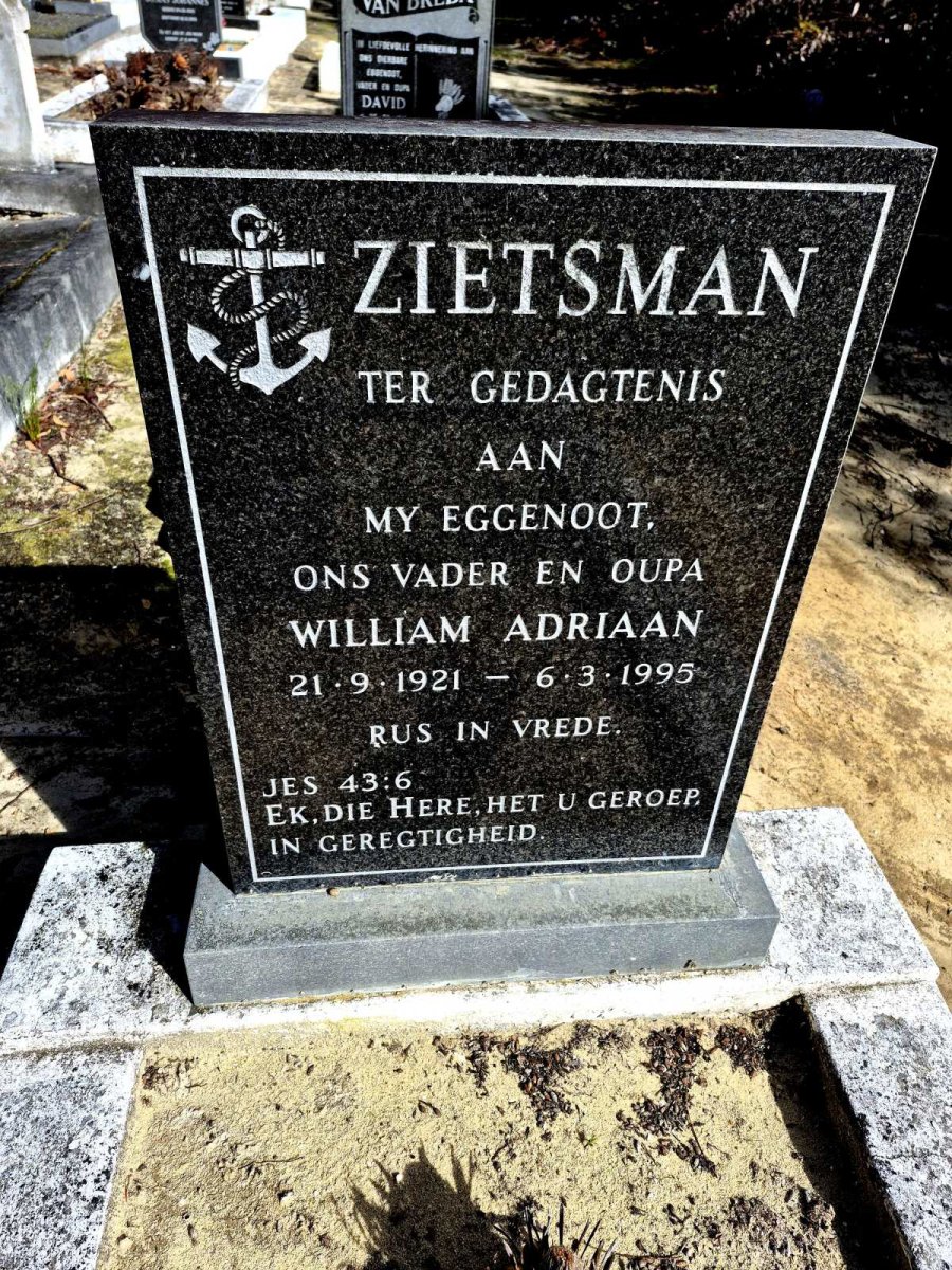 ZIETSMAN Willem Adriaan 1921-1995