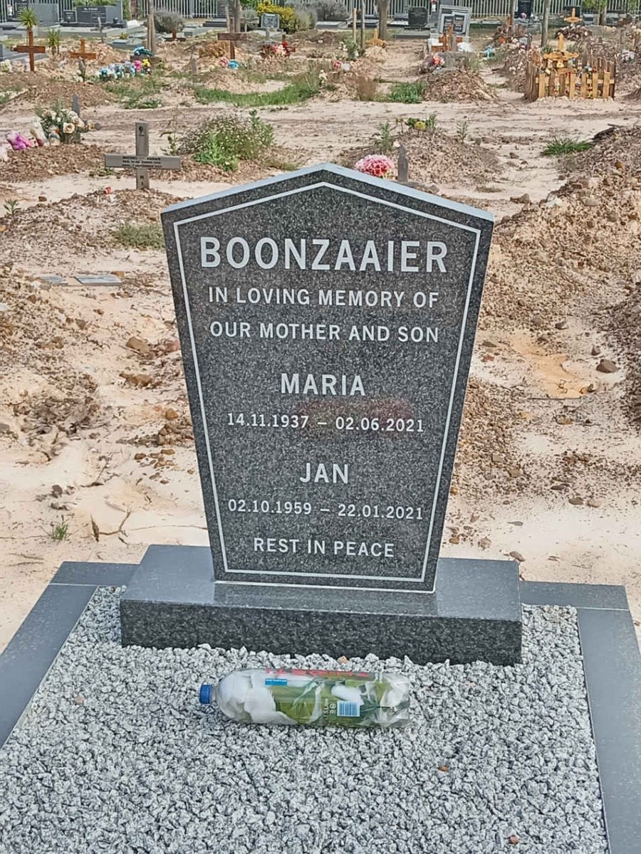 BOONZAAIER Maria 1937-2021 :: BOONZAAIER Jan 1959-2021