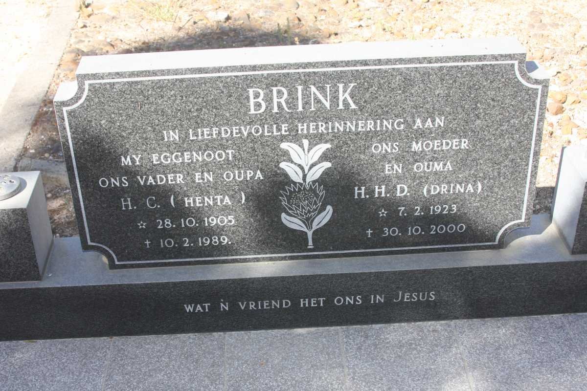 BRINK H.C. 1905-1989 &amp; H.H.D. 1923-2000