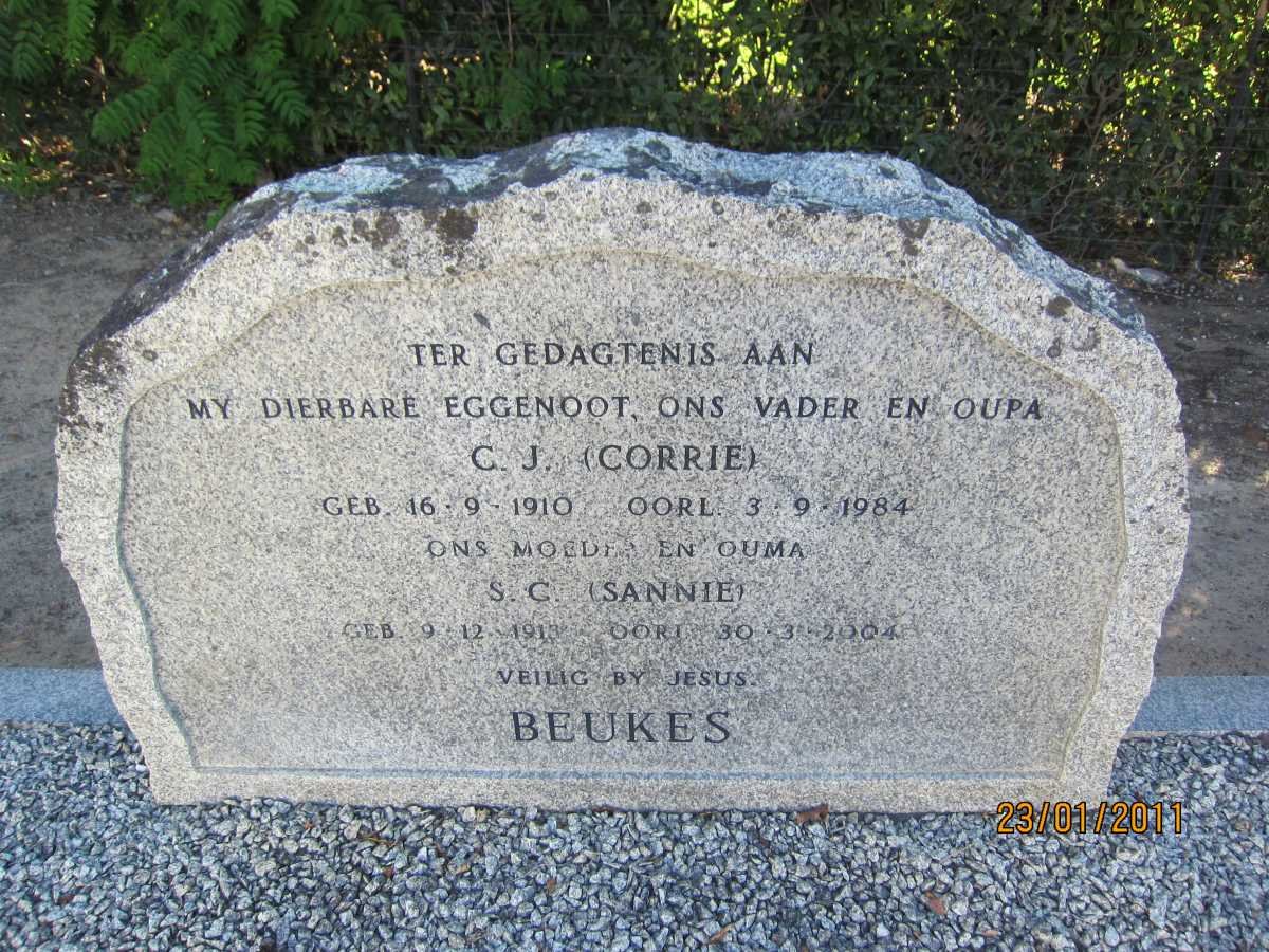 BEUKES C.J. 1910-1984 &amp; S.C. 1913-2004