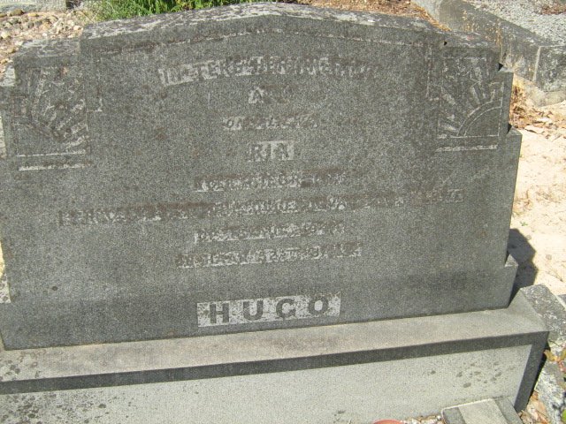 HUGO Ria nee SIEBRITS -1944